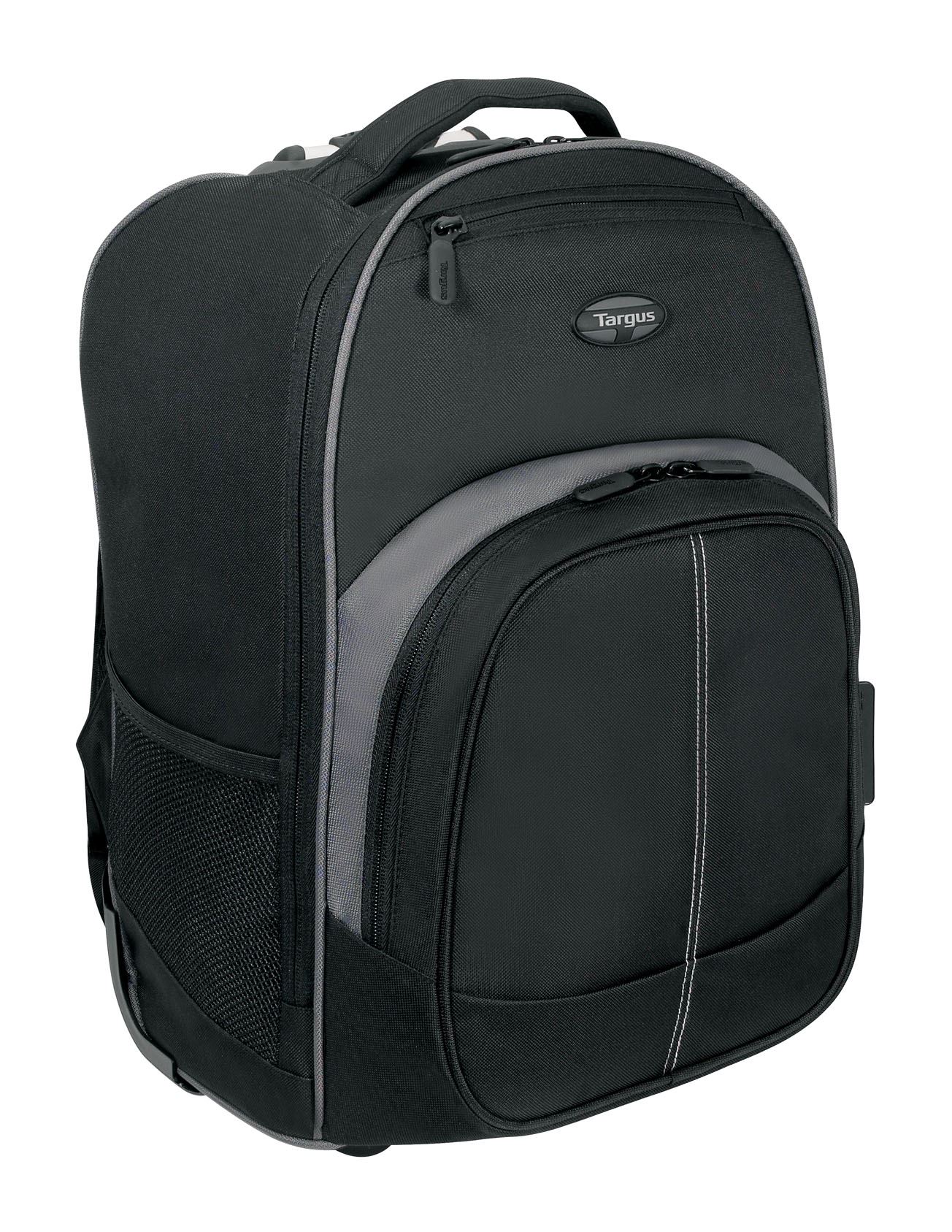 16” Compact Rolling Backpack (Black)