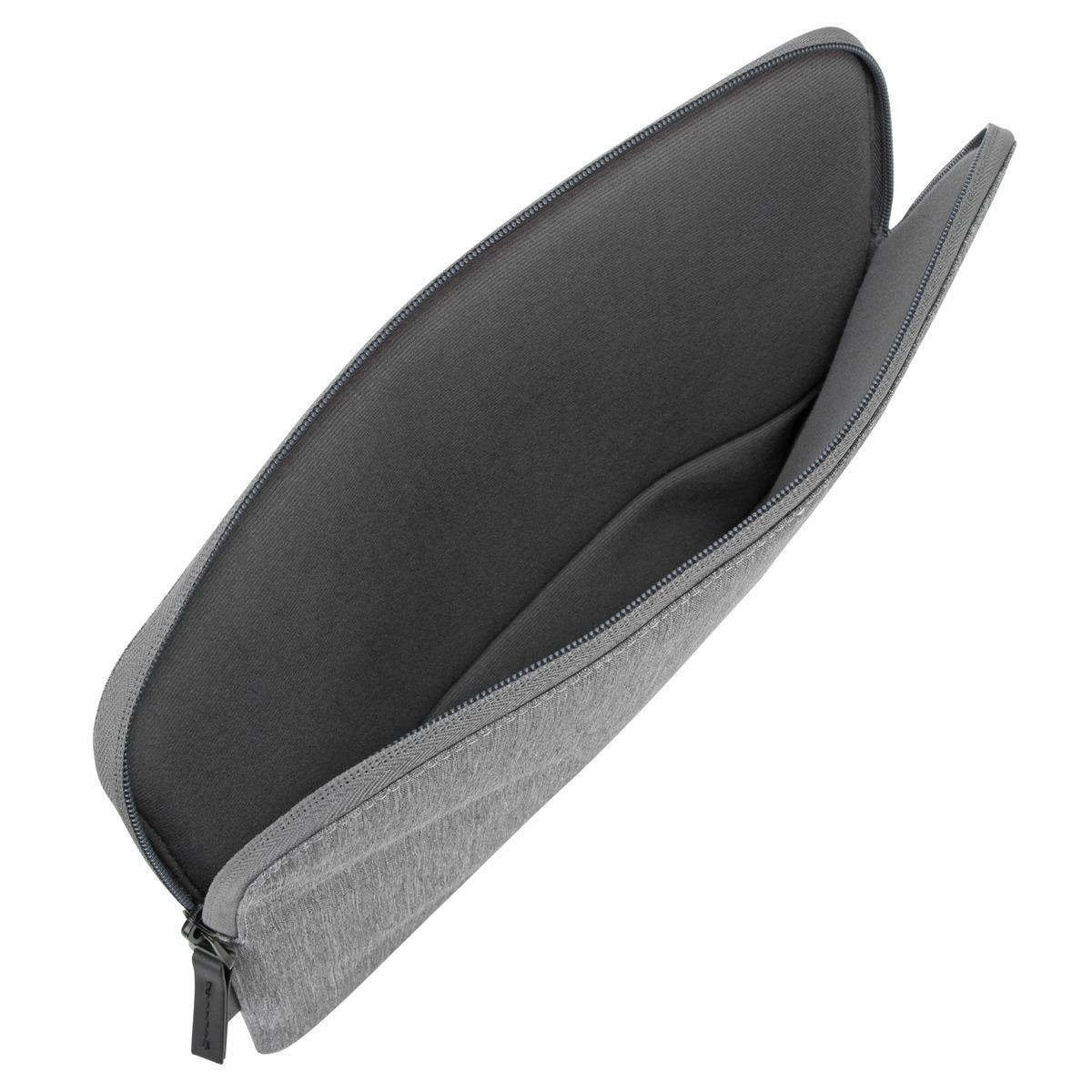 A Low Hill Check Pattern 13 in. Laptop Pouch, Gray Black